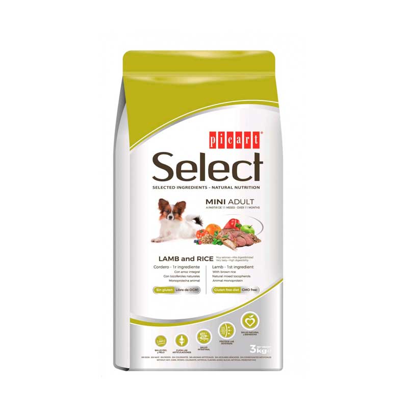 Select Cordero y arroz Mini para perros adultos de raza pequeña
