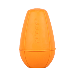 Juguete Conic Naranja para perros, vista frontal mostrando su diseño resistente.